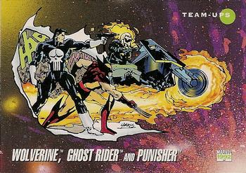 1992 Impel Marvel Universe #88 Wolverine, Ghost Rider and Punisher Front