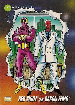 1992 Impel Marvel Universe #99 Red Skull and Baron Zemo Front