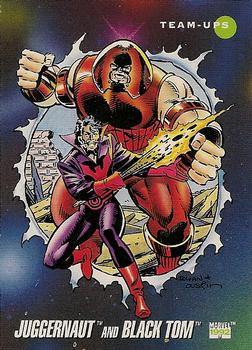 1992 Impel Marvel Universe #100 Juggernaut and Black Tom Front