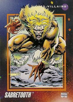 1992 Impel Marvel Universe #129 Sabretooth Front