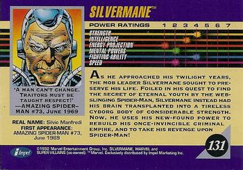 1992 Impel Marvel Universe #131 Silvermane Back