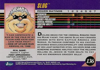 1992 Impel Marvel Universe #136 Slug Back
