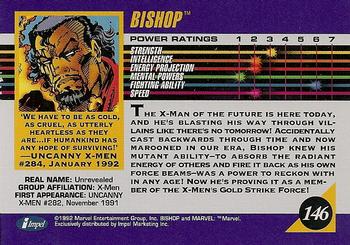 1992 Impel Marvel Universe #146 Bishop Back