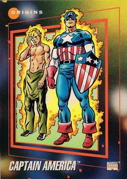 1992 Impel Marvel Universe #166 Captain America Front