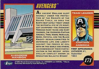 1992 Impel Marvel Universe #171 The Avengers Back