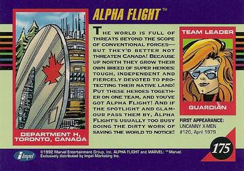 1992 Impel Marvel Universe #175 Alpha Flight Back