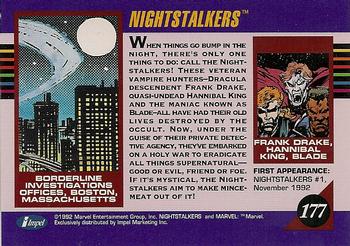 1992 Impel Marvel Universe #177 Nightstalkers Back