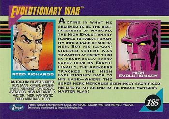 1992 Impel Marvel Universe #185 Evolutionary War Back