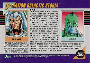 1992 Impel Marvel Universe #186 Operation Galactic Storm Back