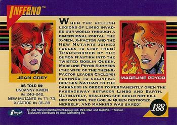 1992 Impel Marvel Universe #188 Inferno Back