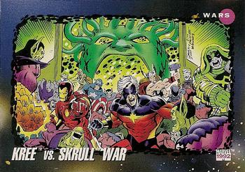 1992 Impel Marvel Universe #190 Kree vs. Skrull War Front