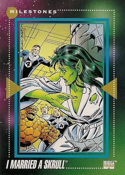 1992 Impel Marvel Universe #192 I Married a Skrull Front