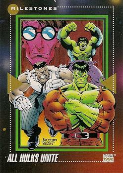 1992 Impel Marvel Universe #194 All Hulks Unite Front