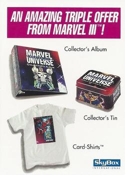 1992 Impel Marvel Universe #NNO Merchandise Promo Front