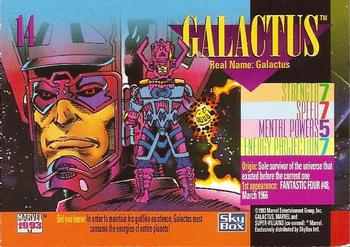1993 SkyBox Marvel Universe #14 Galactus Back