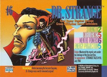 1993 SkyBox Marvel Universe #46 Dr. Strange Back