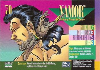 1993 SkyBox Marvel Universe #70 Namor Back