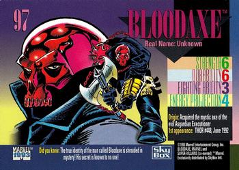 1993 SkyBox Marvel Universe #97 Bloodaxe Back