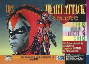 1993 SkyBox Marvel Universe #102 Heart Attack Back