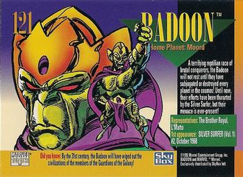 1993 SkyBox Marvel Universe #121 Badoon Back