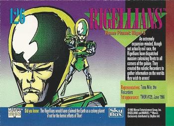 1993 SkyBox Marvel Universe #126 Rigellians Back