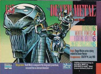 1993 SkyBox Marvel Universe #135 Death Metal Back