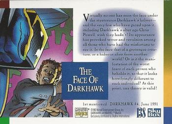 1993 SkyBox Marvel Universe #138 The Face of Darkhawk Back
