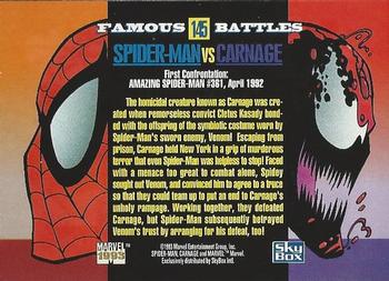 1993 SkyBox Marvel Universe #145 Spider-Man / Carnage Back