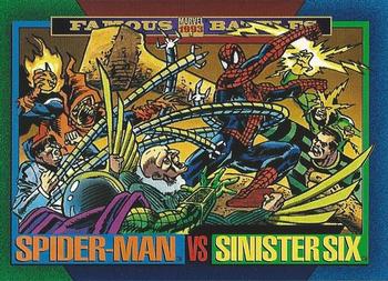 1993 SkyBox Marvel Universe #155 Spider-Man / Sinister Six Front
