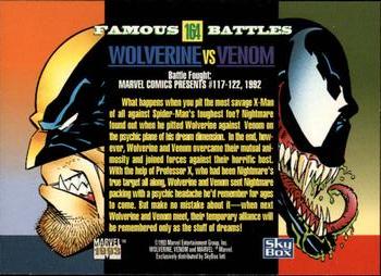 1993 SkyBox Marvel Universe #164 Wolverine / Venom Back