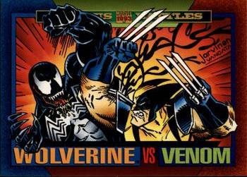 1993 SkyBox Marvel Universe #164 Wolverine / Venom Front