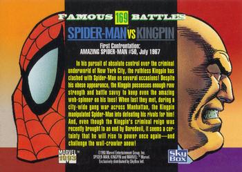 1993 SkyBox Marvel Universe #169 Spider-Man / Kingpin Back