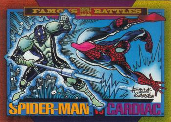 1993 SkyBox Marvel Universe #175 Spider-Man / Cardiac Front