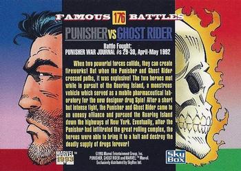 1993 SkyBox Marvel Universe #176 Punisher / Ghost Rider Back