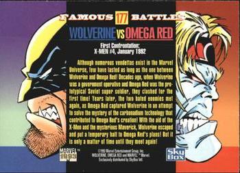 1993 SkyBox Marvel Universe #177 Wolverine / Omega Red Back
