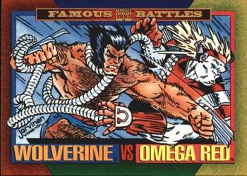 1993 SkyBox Marvel Universe #177 Wolverine / Omega Red Front