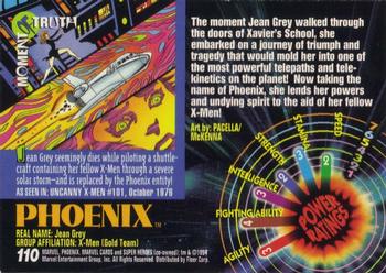 1994 Fleer Marvel Universe #110 Phoenix Back