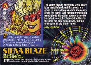 1994 Fleer Marvel Universe #118 Siena Blaze Back
