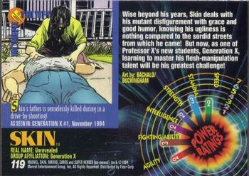 1994 Fleer Marvel Universe #119 Skin Back