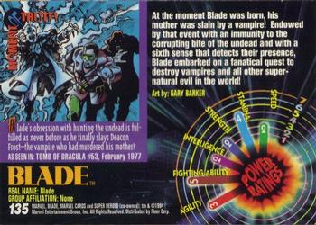 1994 Fleer Marvel Universe #135 Blade Back