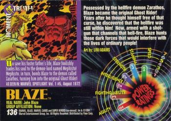 1994 Fleer Marvel Universe #136 Blaze Back