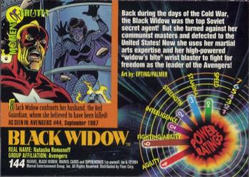 1994 Fleer Marvel Universe #144 Black Widow Back