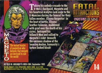 1994 Fleer Marvel Universe #14 Magneto FA Back