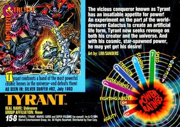 1994 Fleer Marvel Universe #158 Tyrant Back
