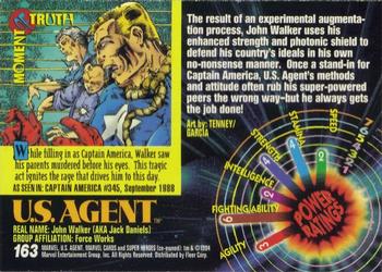 1994 Fleer Marvel Universe #163 U.S. Agent Back
