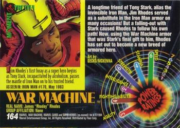 1994 Fleer Marvel Universe #164 War Machine Back