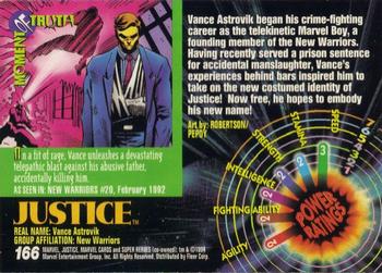 1994 Fleer Marvel Universe #166 Justice Back