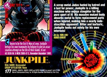 1994 Fleer Marvel Universe #177 Junkpile Back
