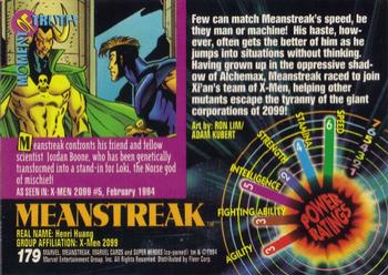 1994 Fleer Marvel Universe #179 Meanstreak Back