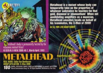 1994 Fleer Marvel Universe #180 Metalhead Back